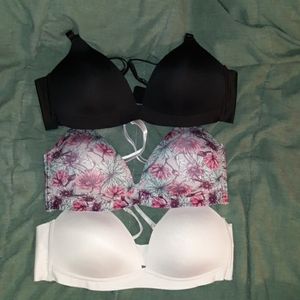 3 never worn bikini bras